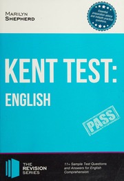 Kent Test English Sample Practice Questions For The 11 English Kent Grammar School Test Marilyn Shepherd