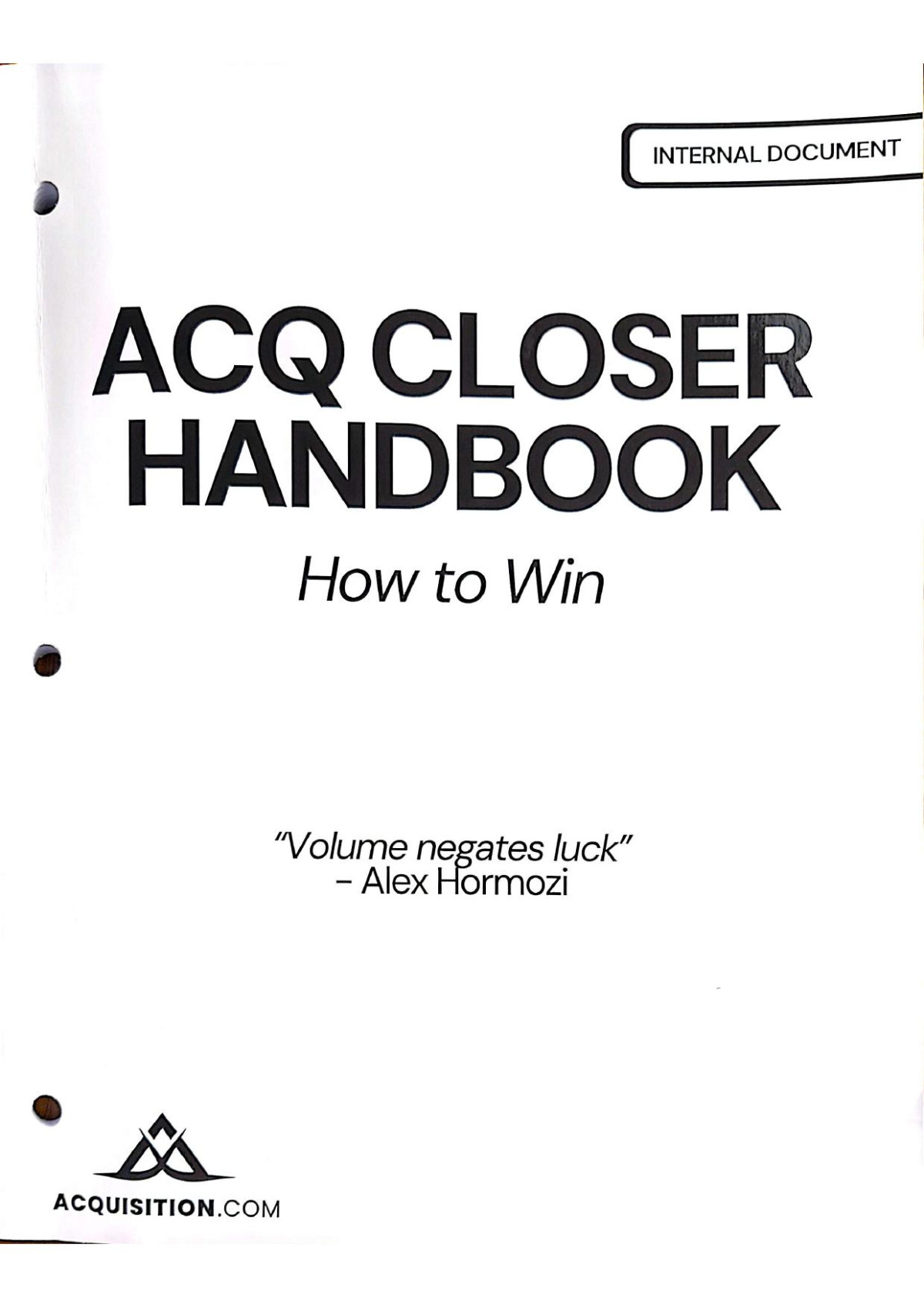 Acq Closer Handbook Alex Hormozi