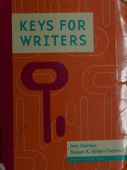 Keys For Writers Raimes Ann 1938 Millercochran Susan K