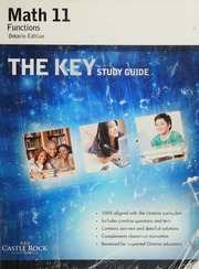 The Key Student Study Guide Math 11 Functions University Preparation Mcr3u 2011 Ontario Ed Castle Rock Research Corp