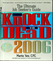 Knockem Dead 2006 The Ultimate Job Seekers Guide 20th Annv Edition Yate