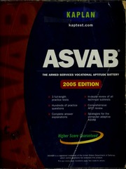Asvab 2005 The Armed Services Vocational Aptitude Battery Stg Edition Martin