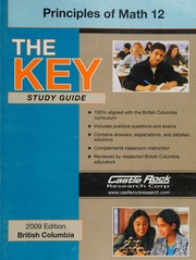 The Key Student Study Guide Principles Of Math 12 Unknown