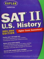 Kaplan Sat Ii Us History 20042005 Ed Wilner Mark Peters