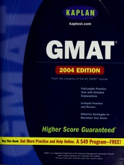 Kaplan Gmat 2004 Rev Ed Edition Kaplan Inc
