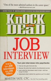 Knock Em Dead Job Interview How To Turn Job Interviews Into Job Offers Yate