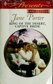 King Of The Desert Captive Bride Lgr Edition Porter Jane 1964