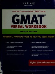 Gmat Verbal Workbook 4 Edition Kaplan Test Prep And Admissions