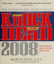 Knock Em Dead 2008 The Ultimate Job Search Guide Yate Martin John