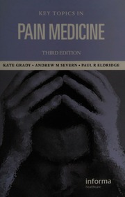 Key Topics In Pain Medicine 3rd Ed Grady K M Kathryn M