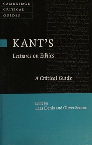 Kants Lectures On Ethics A Critical Guide Denis Lara 1969 Editor