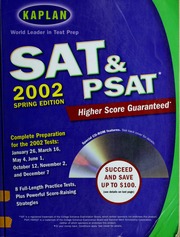 Sat Psat 2002 Bkcdrom Edition Stanley H Kaplan Educational Center New York