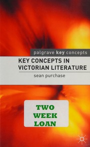 Key Concepts In Victorian Literature Purchase Sean 1969