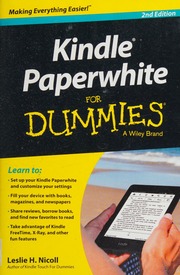 Kindle Paperwhite For Dummies 2nd Edition Nicoll Leslie H Author