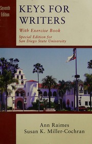 Keys For Writers With Exercise Book Special Edition For San Diego State University Susan K Millercochran Ann Raimes