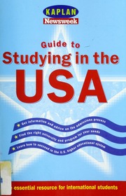 Guide To Studying In The Usa Rymniak Marilyn J Kaplan International Programs 370 Seventh Avenue