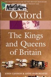 The Kings Queens Of Britain 2nd Ed Cannon John 19262012 Hargreaves