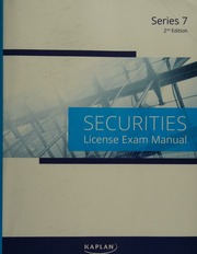 Kaplan Series 7 License Exam Manual 2nd Edition Comprehensive Exam Prep For The Series 7 General Securities Representative Exam Kaplan Financial Education