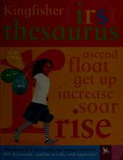 Kingfisher First Thesaurus New Updated Ed Kingfisher