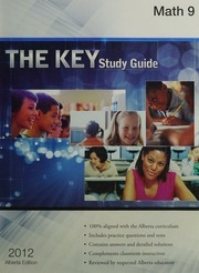 The Key Student Study Guide Math 9 2012 Alberta Ed Rao Gautam Naidu
