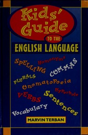 Kids Guide To The English Language Terban Marvin