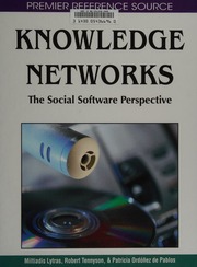 Knowledge Networks The Social Software Perspective Lytras Miltiadis D