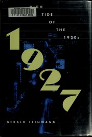 1927 High Tide Of The Twenties Leinwand Gerald