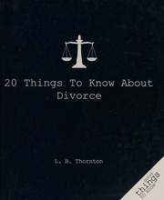 20 Things To Know About Divorce Thornton Linda B