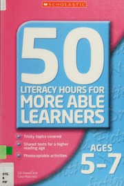 50 Literacy Hours For More Able Learners Ages 57 Howell Gillian