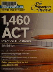 1460 Act Practice Questions Hendrix Melissa Author Princeton Review Firm