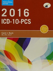 2016 Icd10pcs Professional Edition Buck Carol J Author