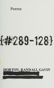 289128 Poems Horton Randall Author