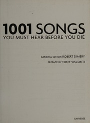 1001 Songs You Must Hear Before You Die Dimery Robert