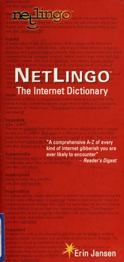 Netlingo The Internet Dictionary James Vincent Jansen Erin