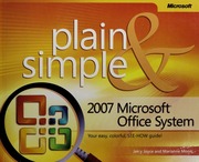 The 2007 Microsoft Office System Plain Simple None Joyce Jerry