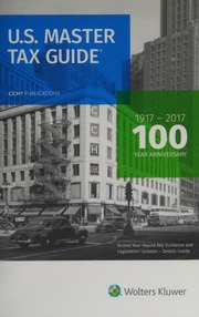2017 Us Master Tax Guide Cch Incorporated Publisher