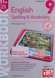 11 English Spelling Vocabulary Advanced Level Workbook 9 Curran Stephen C