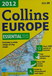 2012 Collins Europe Essential Road Atlas Unknown