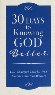 30 Days To Knowing God Better72 Unknown