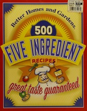 500 Five Ingredient Recipes Miller Jan Better Homes And Gardens Books Firm