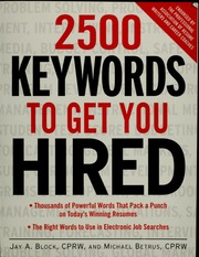 2500 Keywords To Get You Hired Block Jay A Betrus Michael