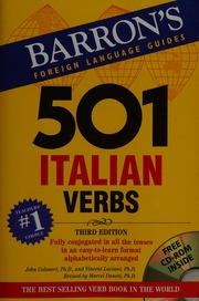 501 Italian Verbs Colaneri John 1930 Luciani Vincent 19061980 Danesi