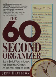 The 60 Second Organizer Davidson Jeff Jeff Davidson