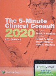 The 5minute Clinical Consult 2020 Domino Frank J Editor Baldor