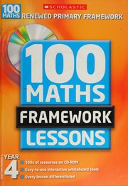 100 Maths Framework Lessons Year 4scottish Primary 5 Montaguesmith