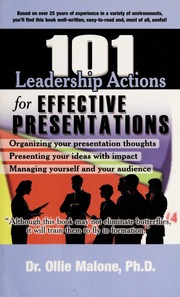101 Leadership Actions For Effective Presentations Electronic Resource Malone