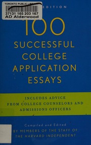 100 Successful College Application Essays New American Library