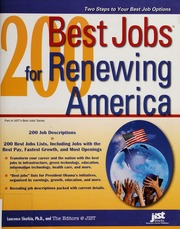 200 Best Jobs For Renewing America Shatkin Laurence Jist Works