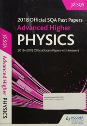 2018 Sqa Past Papers With Answers Advanced Higher Physics Scottish Qualifications Authority