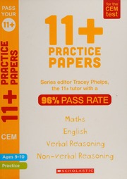 11 Practice Papers For The Cem Test Ages 910 Phelps Tracey